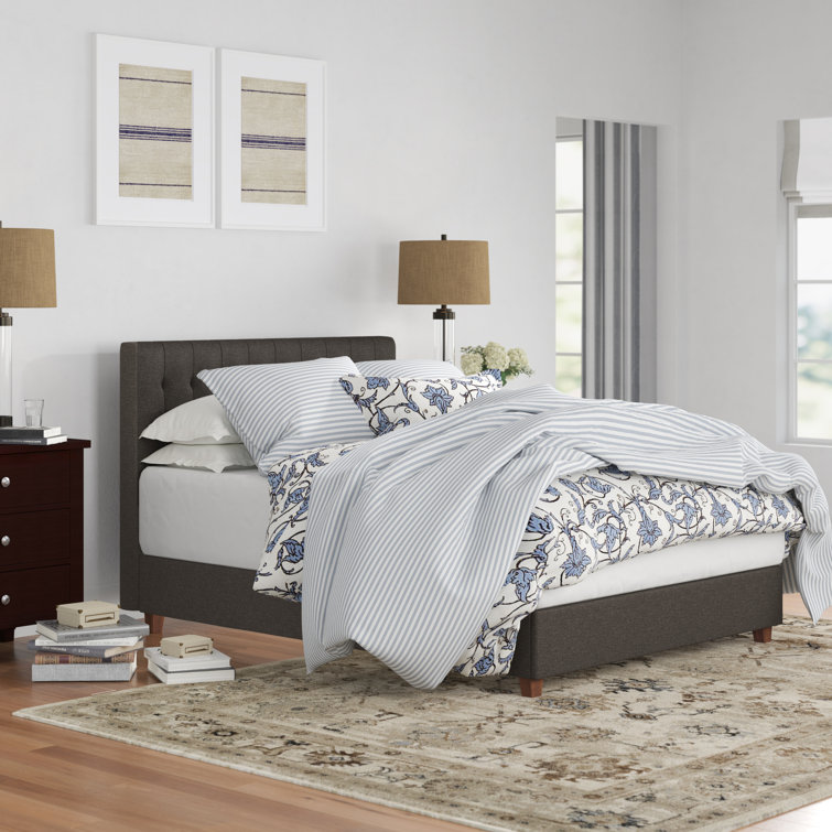 Upholstered platform shop bed wayfair